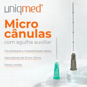 microcanula 22g (0,70mmx50mm) com agulha auxiliar 21gx1" caixa com 12 unidades